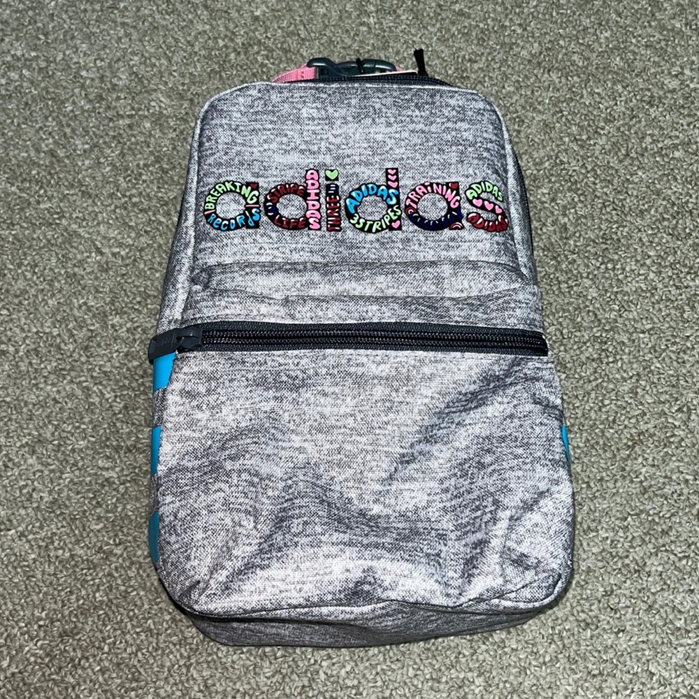 Brand New Tags! Adidas Santiago 2 Lunch Bag Insulated Grey White Back to School